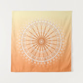 Oranje Geel Sun Mandala Wandkleed (Voorkant)