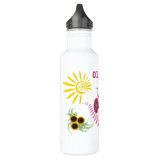 Oranje Geel Sun Pink Mountain Bike Waterfles (Links)