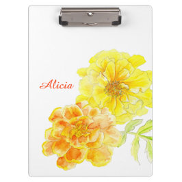 Oranje geel tekenklembord klembord