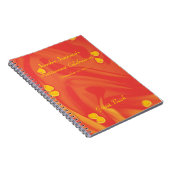 Oranje, geel tribune notitieboek (Rechterzijde)