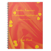 Oranje, geel tribune notitieboek (Voorkant)