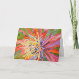 Oranje geel tropische exotische bloei kaart