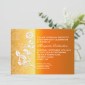 oranje geel verjaardagsfeestje kaart (Staand voorkant)
