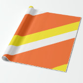 Oranje geel wit gestreepte suikermaïskleuren cadeaupapier (Uitgerold)