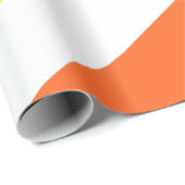 Oranje geel wit gestreepte suikermaïskleuren cadeaupapier (Rol Hoek)