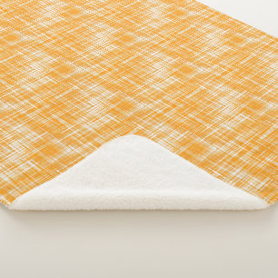Oranje geel wit modern stripe patroon sherpa deken