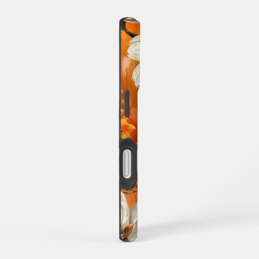 ORANJE GEEL WITTE HERFST ANEMONE PAPAVER BLOEMEN iPhone 16 HOESJE (Rechterkant)