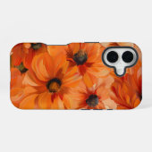 ORANJE GEEL WITTE HERFST ANEMONE PAPAVER BLOEMEN iPhone 16 HOESJE (Achterkant horizontaal)