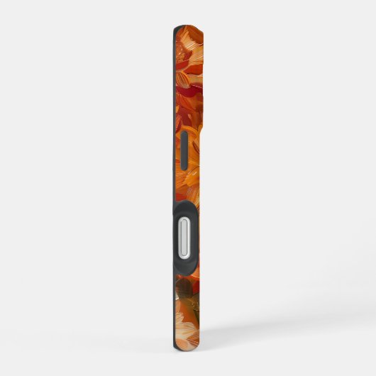 ORANJE GEEL WITTE HERFST ANEMONE PAPAVER BLOEMEN iPhone 16 HOESJE (Rechterkant)