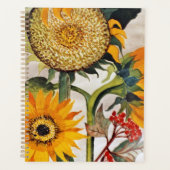 Oranje geel zaaien zonnebloem kunst planner (Voorkant)