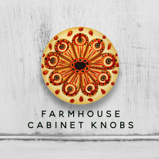 Oranje geel zeewier, geïllustreerd Keramische Knop