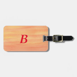 Oranje Geel Zonneblends Monogram Bagagelabel