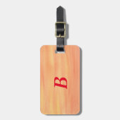 Oranje Geel Zonneblends Monogram Bagagelabel (Voorkant verticaal)
