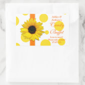 Oranje geel zonnebloem polka stippen Snoep buffet Rechthoekige Sticker (Tas)