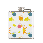 Oranje Geel Zonnezuur Blauwgroen Roze limonadegips Heupfles (Achterkant)