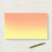 Oranje geel zonsondergang ombre post-it® notes (Op bureau)
