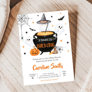Oranje geest Halloween Baby is Baby shower brouwen Kaart