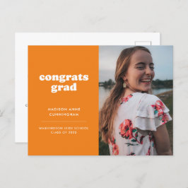 Oranje Gefeliciteerd Afstudeerder Foto Afstuderen  Briefkaart