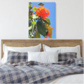 Oranje geigerboom canvas afdruk (Insitu (Slaapkamer))