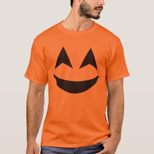Oranje Gekke Face Jack O'Lantern Pumpkin T-shirt (Voorkant)