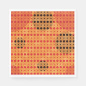 Oranje gekleurde Abstract Polka Dots (Dark) g9 Servet (Voorkant)