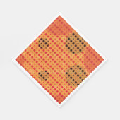 Oranje gekleurde Abstract Polka Dots (Dark) g9 Servet (Hoek)