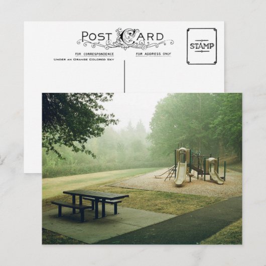 Oranje gekleurde hemel - Briefkaart (Voorkant / Achterkant)