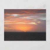 Oranje gekleurde hemel briefkaart (Voorkant)