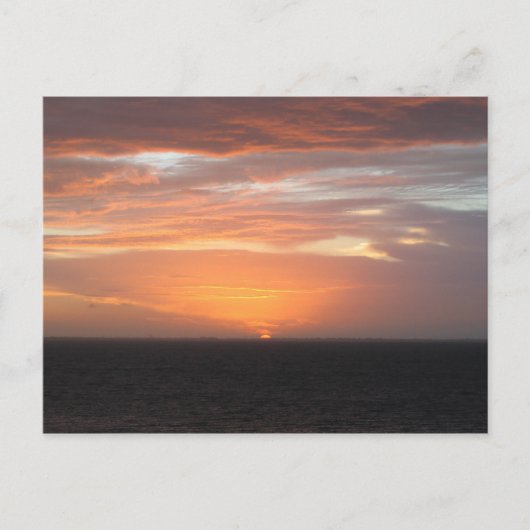 Oranje gekleurde hemel briefkaart (Voorkant)