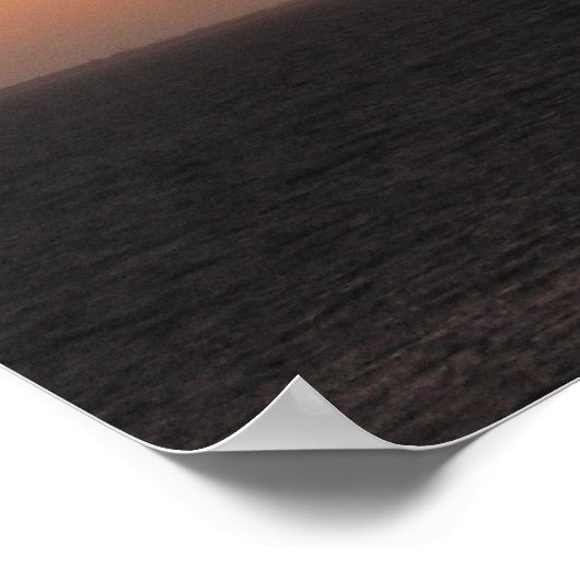 Oranje gekleurde hemel poster (Hoek)