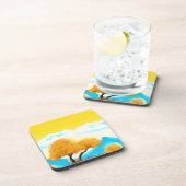 "Oranje gekleurde Natuur" Kutfoto. Bestel nu Bier Onderzetter (Rechterzijde)