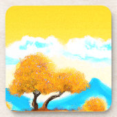 "Oranje gekleurde Natuur" Kutfoto. Bestel nu Bier Onderzetter (Voorkant)