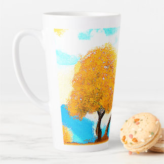 "Oranje gekleurde Natuur" Kutfoto. Bestel nu Latte Mok