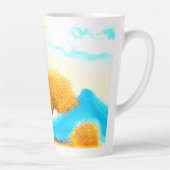 "Oranje gekleurde Natuur" Kutfoto. Bestel nu Latte Mok (Rechts)