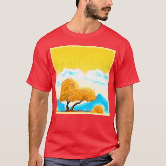 "Oranje gekleurde Natuur" Kutfoto. Bestel nu T-shirt (Voorkant)