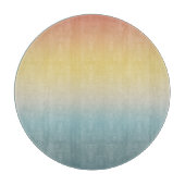 Oranje Gele Aqua Sunset Sky Snijplank (Voorkant)