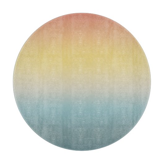 Oranje Gele Aqua Sunset Sky Snijplank (Voorkant)