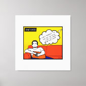 oranje gele blauwe honing Rugged Geek Comics Canvas Afdruk (Voorkant)