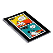 oranje gele blauwe honing Rugged Geek Comics Notitieboek (Rechterzijde)