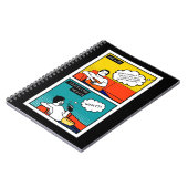oranje gele blauwe honing Rugged Geek Comics Notitieboek (Linkerzijde)