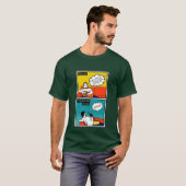 oranje gele blauwe honing Rugged Geek Comics T-shirt (Voorkant volledig)