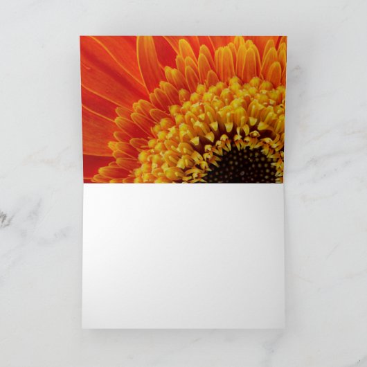 Oranje gele bloem Aantekening Kaart (Binnen)