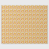 Oranje gele bloem cadeaupapier (Vlak)