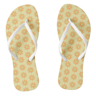 Oranje Gele Bloemen Roze Stippen FlipFlops Teenslippers