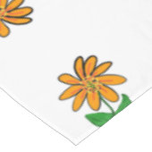 Oranje gele bloemen tafelkleed (Gekanteld)