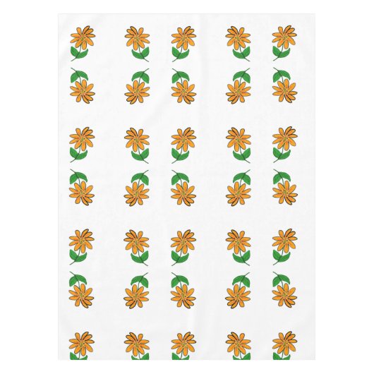 Oranje gele bloemen tafelkleed (Voorkant)