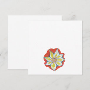 Oranje gele bloemenmandala standaarduitnodiging kaart