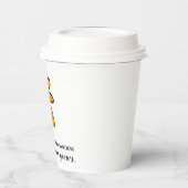 Oranje gele bloemenspreidgeluk papieren bekers (Links)