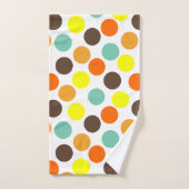 Oranje, gele, bruine, blauwe Stippen Bad Handdoek (Handdoek)