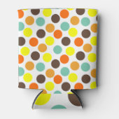 Oranje, gele, bruine, blauwe Stippen Blikjeskoeler (Voorkant)